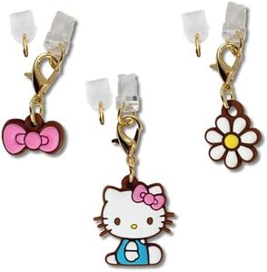 Sonix x Sanrio Dust Plugs - USB C + Lightning Compatible - Sanrio Silicone Charging Port Charms (3 Pack) - Hello Kitty Pink Bows