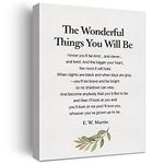 LEXSIVO Nursery Quote Print Canvas Wall Art Home Decor the Wonderful Things You will Be I Know Painting 12x15 Canvas Poster Framed Ready to Hang Kids Room Gift