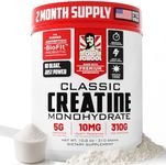 Classic Creatine – Creatine Monohydrate with BioFit Probiotics - Micronized & Quality Controlled – Muscle Growth & Strengh – Exclusive BioFit Probiotics for Fast Absorption & No Bloating – 60 Servings