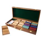 GSE Games & Sports Expert 300/500 Capacity Premium Solid Wood Poker Chip Case ONLY. Casino Wooden Poker Chip Case with Wooden Chip Trays (500 Pieces - Walnut)