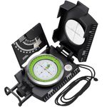 Proberos® High Precision Compass Multifunctional Compass with Glow in Dark Dial Military-level Camping Compass with Sighting & Gradiomete Portable Compass for Hiking, Camping