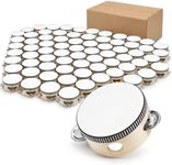 Claw road Bulk 100-Pack tambourines for adults, 4 Inch Wooden Handheld Percussion Instruments with Jingles, for Wedding Exit Celebrations, Church Worship, Classroom Music & Party Activities