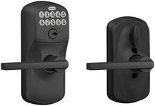 Schlage FE595 PLY 622 LAT Plymouth Keypad Entry with Flex-Lock and Latitude Lever, Matte Black