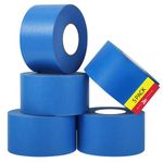 Fyguard 5 Rolls Blue Painters Tape, 48mm x 50m Masking Tape Decorating Tape UV-Resistant for Wall Painting Edge Treatment