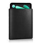 MoKo 7-8 Inch Tablet Sleeve, PU Leather Briefcase Slim Stylish Case Pouch Fit with 8.3 inch iPad Mini A17 Pro 2024, iPad Mini 6/5/4/3/2/1, Galaxy Tab S2 8.0, Tab A 8.0, ZenPad Z8s 7.9, Black