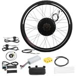 OUNUO 26" Electric Bike Conversion Kit, 48V 1500W Rear Wheel Electric Bicycle Motor Conversion Kit for E-bike Cycling Hub, With Upgrade Smart Motor Controller, Twist Throttle, Dual Mode Controller