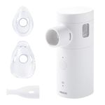 OMRON MicroAir Move | Silent Inhaler Portable Mesh Nebuliser | Nebulisers for Adults & Children with 2 Mask Sizes & Mouthpiece Included, Cough & Cold Relief, Rechargeable via Micro-USB