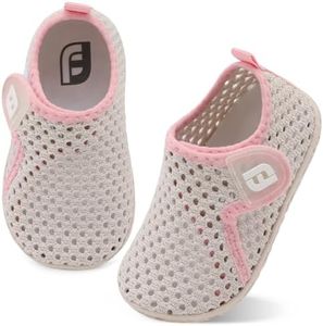 Baby Water Shoes Barefoot Aqua Shoe Baby First Walking Toddler Sandals Swim Beach Indoor Outdoor Activity GreyPink 0-6 Months Infant