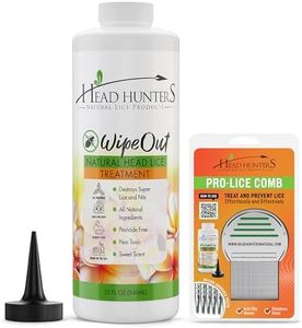 Head Hunters Pro Kit - Wipeout Natural Lice Treatment Extra Strength Family Head Lice Shampoo & Lice Comb - Kills Lice, Super Lice, and Nits - Non-Toxic Head Lice Treatment for Adults & Children