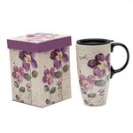 Tall Ceramic Travel Mug Coffee Cups Sealed Lid with Color Box 17 oz.