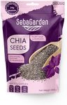 Seba Garden Premium Nutrient-Dense - Raw Black Chia Seeds with 5g Protein & 10g Fiber for Salads, Yogurt & Smoothies, Non-GMO, Vegan, Gluten-Free, Keto & Paleo (1 kg)