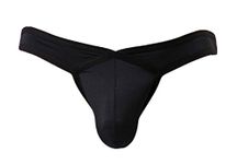 CSMARTE Men's Briefs Sexy Underwear Bikini Bulge Enhancing (1 Black, XL)