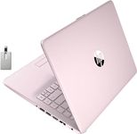 HP Stream 14" HD BrightView Laptop, Intel Celeron N4020 Processor, 16GB RAM, 64GB SSD, Intel HD Graphics, 720p Webcam, 1 year Office 365, Pink, Win 11, 32GB Hotface USB Card