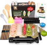 FUNGYAND Sushi Making Kit - 27 in 1 Professional Sushi Set with Bazooka Roller, Bamboo Mats, Musubi Maker, Sushi Ball Maker, Sushi Knife, Chopsticks, and More - Perfect DIY Sushi Gift