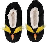 SOCK SHOP WILD FEET Fleece Lined Footsie Slippers Womens 1 pair Size 5-9 (Rock Hopper Penguin)