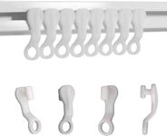 Curtain Track Glider Hooks Plastic White Curtain Track Runners Rail Glider Hooks Pack of 100 Curtain Track Pulley for Ceiling Curtain Drape Track Easy Fit Strong Plastic.