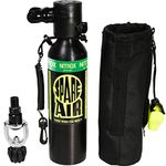 Spare Air Mini Scuba Tank - 6.0 cu ft Nitrox Oxygen Dive Cylinder - Small Emergency Backup Diving Equipment with Holster, Leash, and Refill Adapter