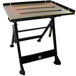 NTG Folding Welding Table With Stepless Tilt, Workbench With Steel Plate – Workbench Workshop Table