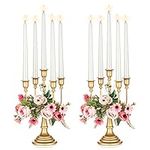 NUPTIO Gold Candelabras Candle Hold