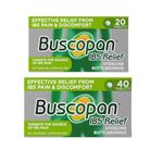 Buscopan IBS Relief Bundle 60 Tablets - Targets The Source of IBS Pain and Cramps- Starts to Work in 15 Minutes – Pack of 20 & 40 Tablets (Total 60 Tablets) - Relief from IBS Pain & discomfort