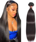 Angie Queen Peruvian Virgin Hair Straight Hair Bundles 100% Unprocessed Human Hair Extention Nature Color 28 black