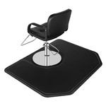 OmySalon 4'x5' - 1/2'' Thick Salon Anti Fatigue Mat for Hairstylist Standing, Barber Floor Matt with Circle Cut Out for Styling Chair, Hair Cutting Hairdressing Equipment