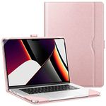 Fintie Sleeve Case for MacBook Pro 16 Inch Case A2991 A2780 A2485 A2141 (2019 2020 2021 2022 2023 Release), Premium PU Leather Protective Folio Book Cover, Rose Gold