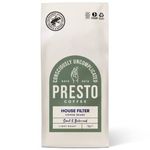 Presto Coffee House Filter Speciality Coffee Beans 1kg Medium Roast Tasting Notes Sweet Cocoa and Peanuts Rainforest Alliance Certified 100% Arabica