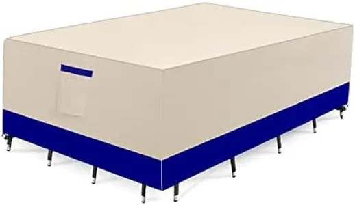 DUSTYPROTE Large Sofa Cover for Patio Furniture,Premium Durable Fabric Garden Couch Protector Designed with Windproof Straps Air Vent