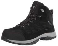 Columbia Mens Crestwood MID Waterproof Walking Shoe, Black/Columbia Grey, 15 Wide US