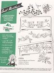 Hummingbirds / Flowers for Linens Aunt Martha's Hot Iron Embroidery Transfer by Aunt Martha's