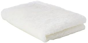 Plain Fun Faux Fur Fabric Material Bright White, 1Mtr-150cmx100cm