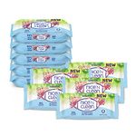 Nice 'N CLEAN - My Nice Clean Bottom Wipes - Flushable Wipes for Toddlers, Plastic-free and Suitable for Sensitive Skin, Biodegradable Wipes for Kids (60 Wipes x 10 packs - 600 Wet Wipes)