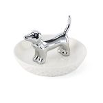 EYONGLION Dog Ring Holder Dog, Cute Animals Jewelry Holder Dish Tray For Women,Sliver Dog Gifts For Dog Lover/Dog Mom, Valentine's Day Dog Themed Gifts for Girls Friends