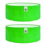 Anandi Green's Premium HDPE Uv Protected 260 GSM Round Green Colour Plant Grow Bag Suitable for Terrace and Vegetable Gardening Size 24X9 INCH Pack of 2