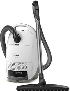 Miele Guard M1 Parquet XL Bagged Canister Vacuum Cleaner with AirClean Plus Filter, AllTeQ Universal Floorhead, Parquet Twister XL Floorbrush and LED Icons, Brilliant White – 41VTE037CDN