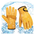 SLARMOR Winter Work Gloves for Men and Women,Leather Winter Work Gloves with Thermal Lining,Winter Warm Work Gloves,For road cleaning, logging