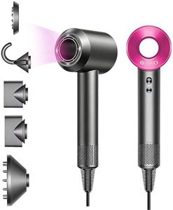 Kawayiads Professional High-Speed Hair Dryer, Fast Drying 110,000 RPM Brushless Motor 1500W Blow Dryer, 3 Speed & 4 Heat Settings, Negative Ionic Tech, 5 Magnetic Attachments for Straightening & Curling