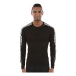 Helly Hansen Men's HH LIFA Stripe Lightweight High Performance Long-Sleeve Crewneck Thermal Baselayer Top, 998 Black, X-Large