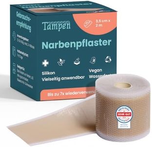 Tampen Narbenpflaster, Transparente Silikonpflaster Pflege von Narben, 3,5 x 200 cm, Lässt Narben Flacher, Heller und Weicher wirken
