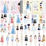 JHGCVX Magnetic Dress Up Paper Dolls for Girls Ages 4-7,Pretty Princess Game Paper Dolls Dress Up Toys,Creating Imaginative Birthday Gifts