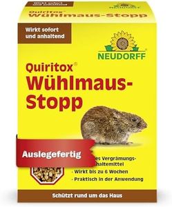 Neudorff Quiritox Wühlmaus-Stopp – Auslegefertiges Fernhaltemittel vertreibt Wühlmäuse und andere Nagetiere schnell aus Gängen, Nestern und Bauten, 200 g, Braun