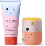 Kids Happy Morning DUO: Clean & Vegan Skin Care for Kids Bundle | Kids Skin Care Cloud Face Wash + SPF 20 Mineral Face Cream | Non-Toxic | Non-Comedogenic | Fun | Easy-to-Use Skincare for Kids