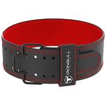 Quick Release Weightlifting Belt PRO - 7mm Fast Lever Lifting Belt - 4-inch Wide Suede Leather Back Support - for Powerlifting, Weight Training, Gym and Fitness (Black/Red, Large)