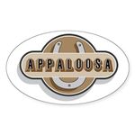 CafePress Appaloosa Horse Oval Sticker Oval Bumper Sticker, Euro Oval Car Decal