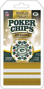 Masterpieces Casino - NFL Green Bay Packers - 20 Piece Team Poker Chips Gold Edition