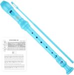 YONTY Soprano Recorder 8-Hole Instrument for Kids Beginners, German Style C Key Kids Flute with Cleaning Rod & Case Bag for School Education Home Entertainment - Light Blue