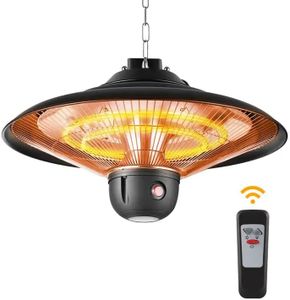 Suprills Electric Patio Halogen Heater - 2000W Portable Heater for Indoor and Outdoor Use, Ceiling Mounted, Waterproof Hanging Heater Garden 220-240VAC 50Hz IP24