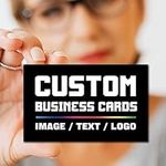 Business Card Personalization - Design and Personalize Your Own Business Cards Now - Personalized Business Cards with Logo/Text Double Sided Printing Business Cards Water Resistant 300g - 100 Sheets