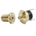 American Volt Electric Radiator Fan Power Thermostat Switch Temperature Sensor Thread-in Brass Probe (1/8" NPT, 210'F On - 195'F Off)